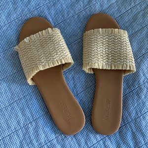 Jcrew straw sandals size 6
